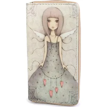 Dámská peněženka 10x19 cm, velké, 1 šedokrémová