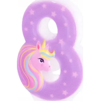 Dortová svíčka NAROZENINOVÁ SVÍČKA ČÍSLO 8 ČÍSLICE NAROZENINOVÝ DEKORACE NA DORT