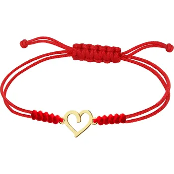 Náramek Náramek s prvky ze žlutého zlata - srdce - B-108.02