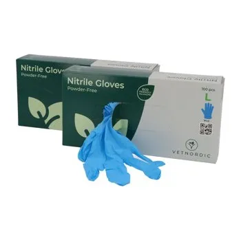 Vyšetřovací rukavice Vyšetřovací nitrilové rukavice, bez pudru, ultra-grip, modré, 100 kusů velikost L, 100 kusů