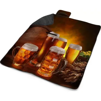 deka Sablio Plážová deka Krýgly s pivem: 200x140 cm