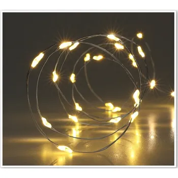 Vánoční dekorace Světelný drát Silver lights 80 LED, teplá bílá, 395 cm