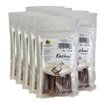 Pamlsek pro psa Bohemia Pet Food 10x BOHEMIA Kachní tyčinky 85g