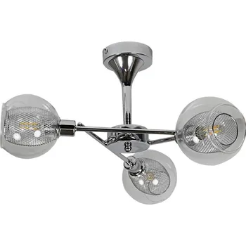 Závěsné designové osvětlení OZZO - 3xE14, 40W, chromované / čiré