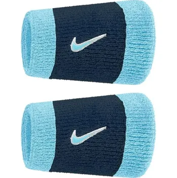 Potítko Potítko Nike Swoosh Double-Wide 2P - aquarius blue/college navy/pale ivory Modrý
