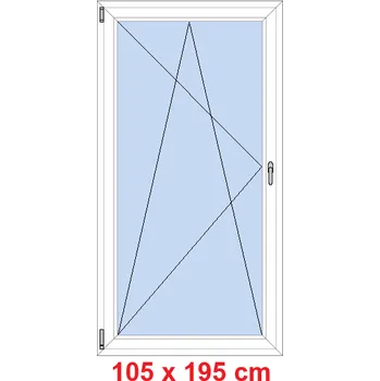 Okno Soft Balkonové dveře 105x195 cm, otevíravé a sklopné