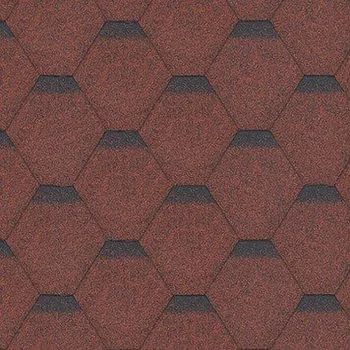 Střešní krytina Shinglas Rock Hexagonal 1 m² červená