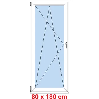 Okno Soft Balkonové dveře 80x180 cm, otevíravé a sklopné