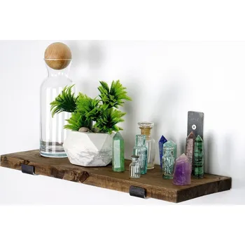 police Dekorativní dřevěná nástěnná police Lam007