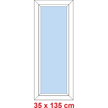 Okno Soft Plastové okno 35x135 cm, FIX neotevíravé