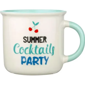 Porcelánový hrnek 380 ml Summer Cocktails Party, mátový