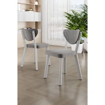 Jídelní stůl Sada židlí (6 kusů) Arfe - Grey, White