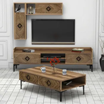 Obývací stěna Living Room Furniture Set Samba - Walnut