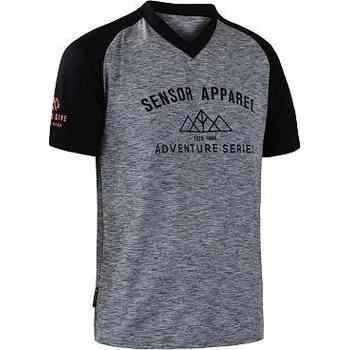 cyklistický dres SENSOR CYKLO CHARGER pánský dres volný kr. rukáv šedá/černá Velikost: XL