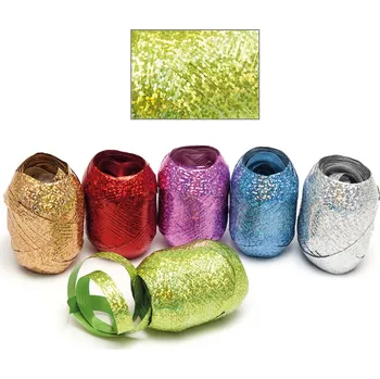 Stuha ARGUS vánoce 2025 Stuha vajíčko metalický lesk 10mmx20m mix