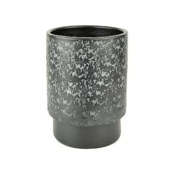 Květináč Obal na květináč keramický FAJARDA, pr.17x15cm, černá|BLACK|Ego Dekor