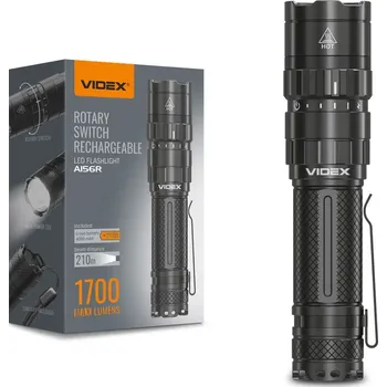 Svítilna Svítilna Ręczna Akumulatorowa LED 20W 1700lm 5 Trybów Pracy USB-C Wodoszczelna IP68 Videx