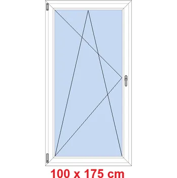Okno Soft Balkonové dveře 100x175 cm, otevíravé a sklopné
