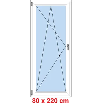 Okno Soft Balkonové dveře 80x220 cm, otevíravé a sklopné
