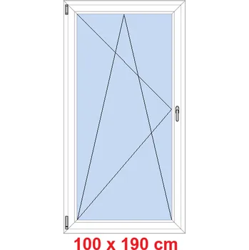 Okno Soft Balkonové dveře 100x190 cm, otevíravé a sklopné