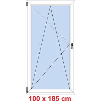 Okno Soft Balkonové dveře 100x185 cm, otevíravé a sklopné