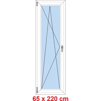 Okno Soft Balkonové dveře 65x220 cm, otevíravé a sklopné