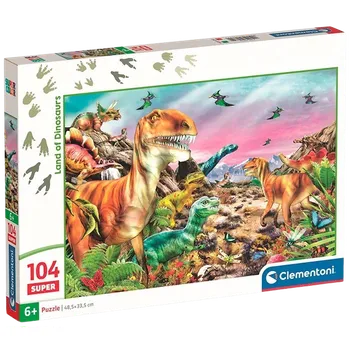 Puzzle Clementoni - Puzzle 104 Země dinosaurů