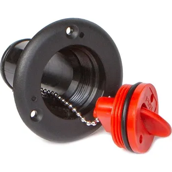 Příslušenství ke karavanu Seaflo nálevka s červeným víčkem s nápisem fuel pro hadice 38-40mm, černá (Plnící hrdlo pro karavany a lodě)