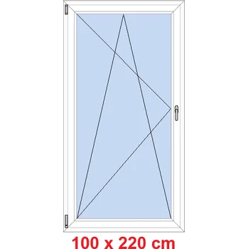 Okno Soft Balkonové dveře 100x220 cm, otevíravé a sklopné