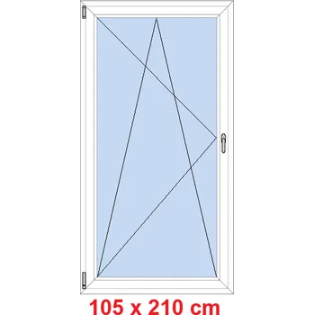 Okno Soft Balkonové dveře 105x210 cm, otevíravé a sklopné