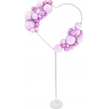 Balónek STOJAN NA BALÓNKY RÁM SRDCE VELKÝ VE TVARU SRDCE K NAROZENINÁM SVATBA 160 CM