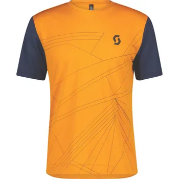 cyklistický dres Scott Shirt mens Trail Flow SS orange/blue 2022 Velikost: L