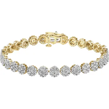 Náramek Zlatý náramek s laboratorními brilianty - 18 cm - 5,67 ct - ryzost 585 - 501.104