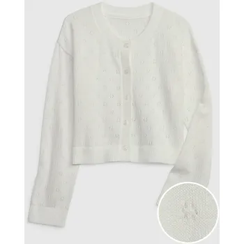 Dívčí oblečení GAP Dívčí Dětský pletený kardigan GAP Bílá 152-158 (1894388)