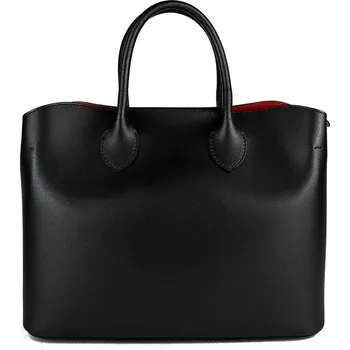 Kabelka GIOSTRA Dámská kožená kabelka Erica Černá