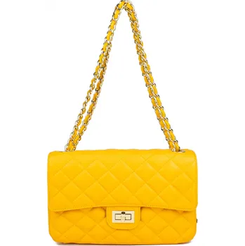 Kabelka PIERRE CARDIN Dámská kožená kabelka Bella Medium Žlutá