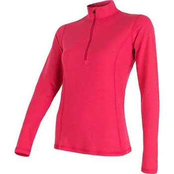 Dámské termoprádlo SENSOR MERINO DF dámské triko dl.rukáv zip magenta Velikost: XL