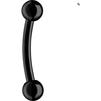 Piercing Wildcat Titanový zahnutý banánek černý :: 1,2 x 8 x 3 mm