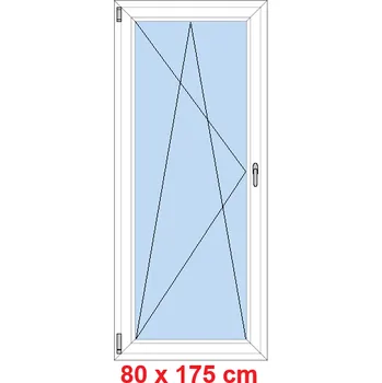 Okno Soft Balkonové dveře 80x175 cm, otevíravé a sklopné