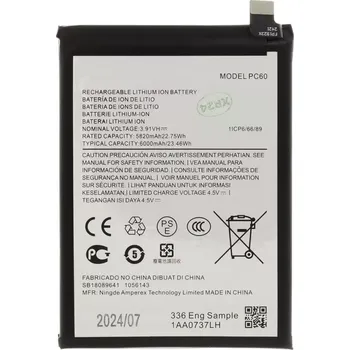 Baterie pro mobilní telefon Neoriginální baterie PC60 pro Motorola Moto G54 5G Power Edition 6000 mAh
