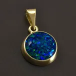 Goldpoint Opálový zlatý přívěs kulatý Váha: 1.15 g