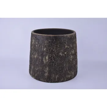 Obal na květináč keramický FARO, pr.29x26cm, hnědá|ROUGH BROWN|Ego Dekor