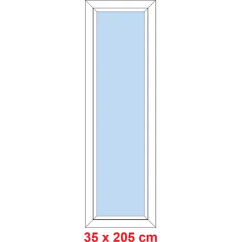 Okno Soft Plastové okno 35x205 cm, FIX neotevíravé