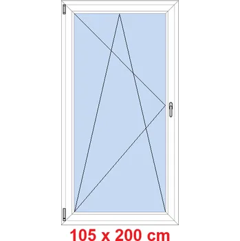 Okno Soft Balkonové dveře 105x200 cm, otevíravé a sklopné