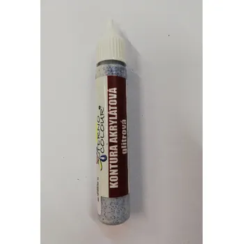 Výtvarná barva Kontura akrylátová glitrová 20 g - odstín č.27 - modrá