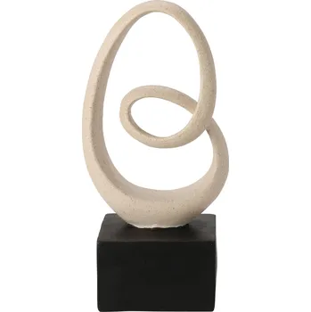 Home Styling Collection Dekorativní figurka Abstrakce 1, výška 24,5 cm, béžová