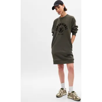 Dámské šaty GAP Mikinové šaty s logem - Dámské GAP šedá 2503320