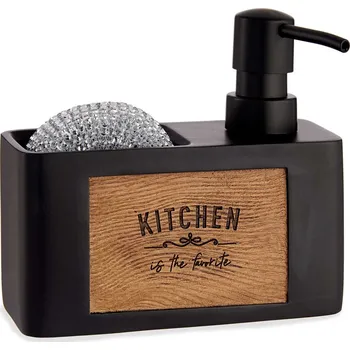 Mýdlenka Kinvara Dávkovač saponátu s místem pro houbičku, černá