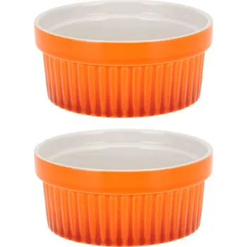 EH Excellent Houseware Barevné keramické misky, multifunkční šálky 260 ml - 2ks,, oranžová