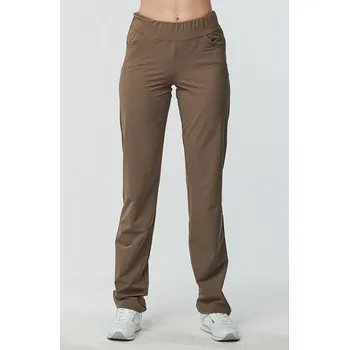 Dámské kalhoty Funkční úzké letní hnědé dámské kalhoty 377 sil délka normální velikost 3XL